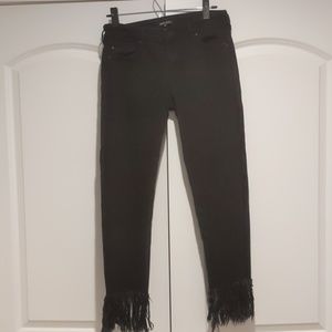 Black Dear John jeans size 26 with frayed hem